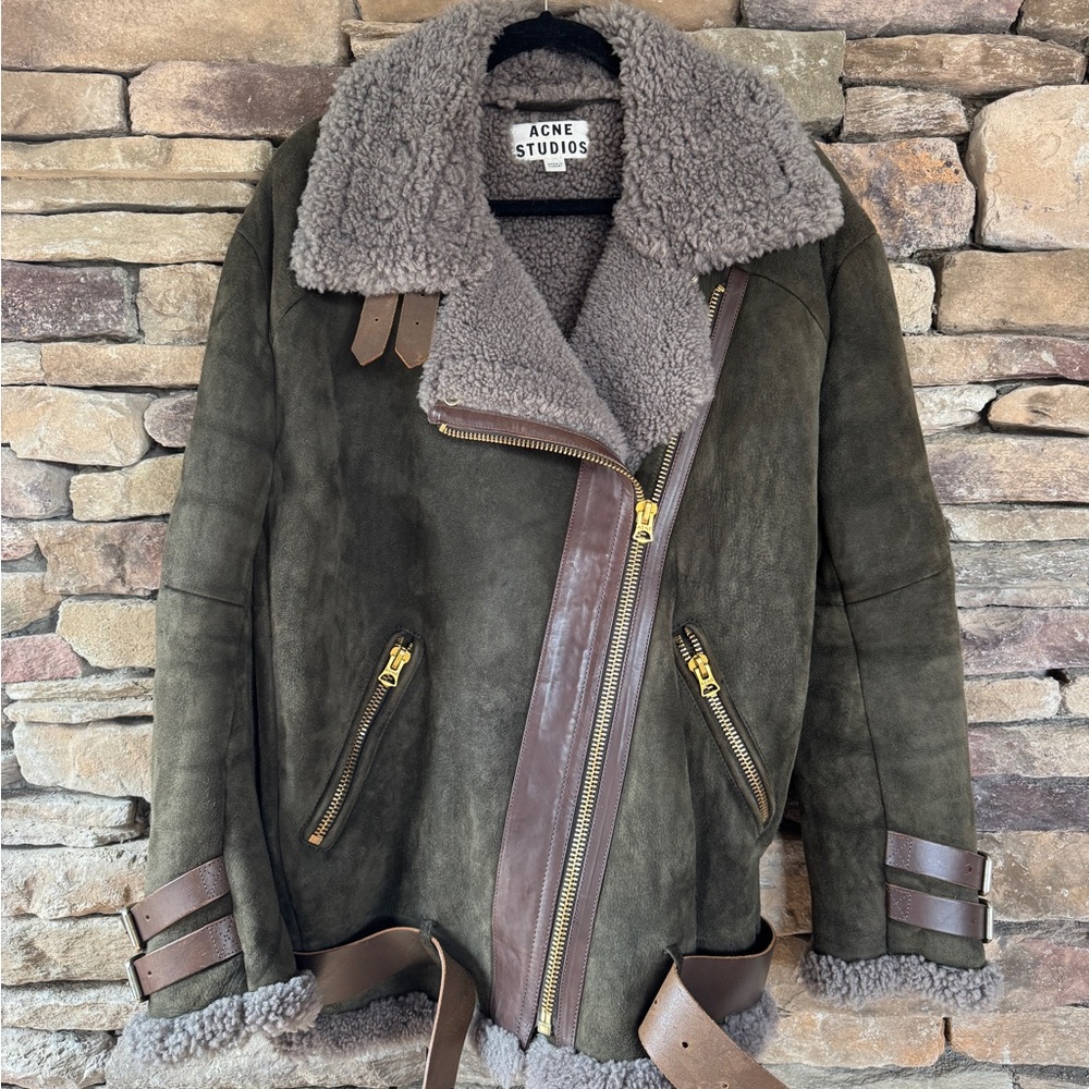 Acne Studios Velocite Shearling Jacket Size 36